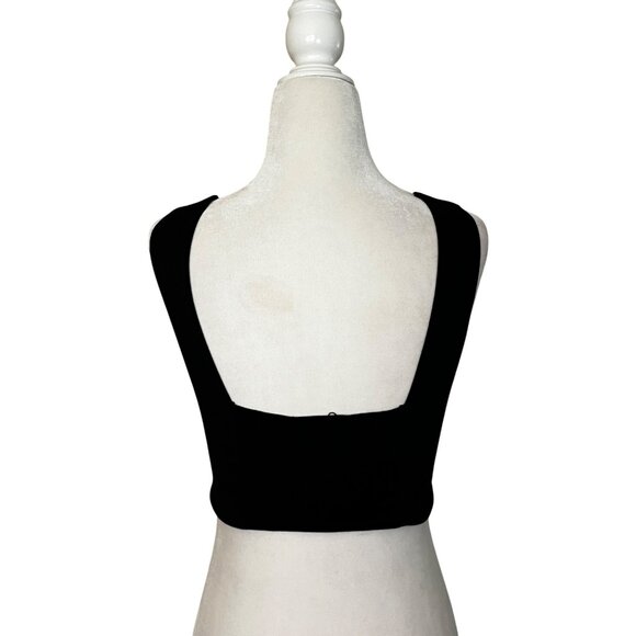 A.L.C Jordana Bra in Black Medium New Womens Cropped Tank Top - Picture 8 of 16
